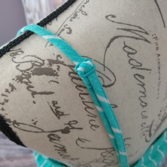 NORDSTROM 14th Place Stripe Aqua Maxi Dress - Picture 3 of 10